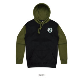 Como Crocs - Green & Black Hoodie Front