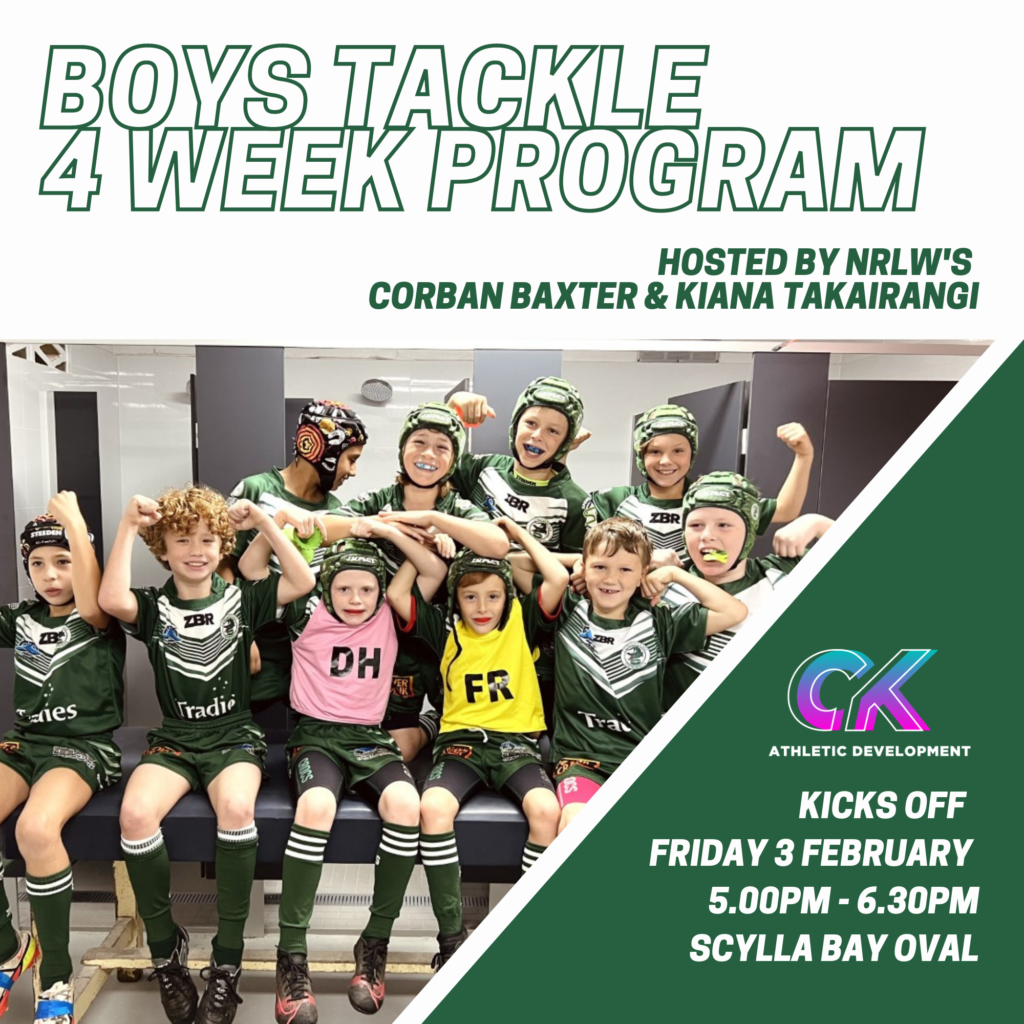 4 week boys tackle program