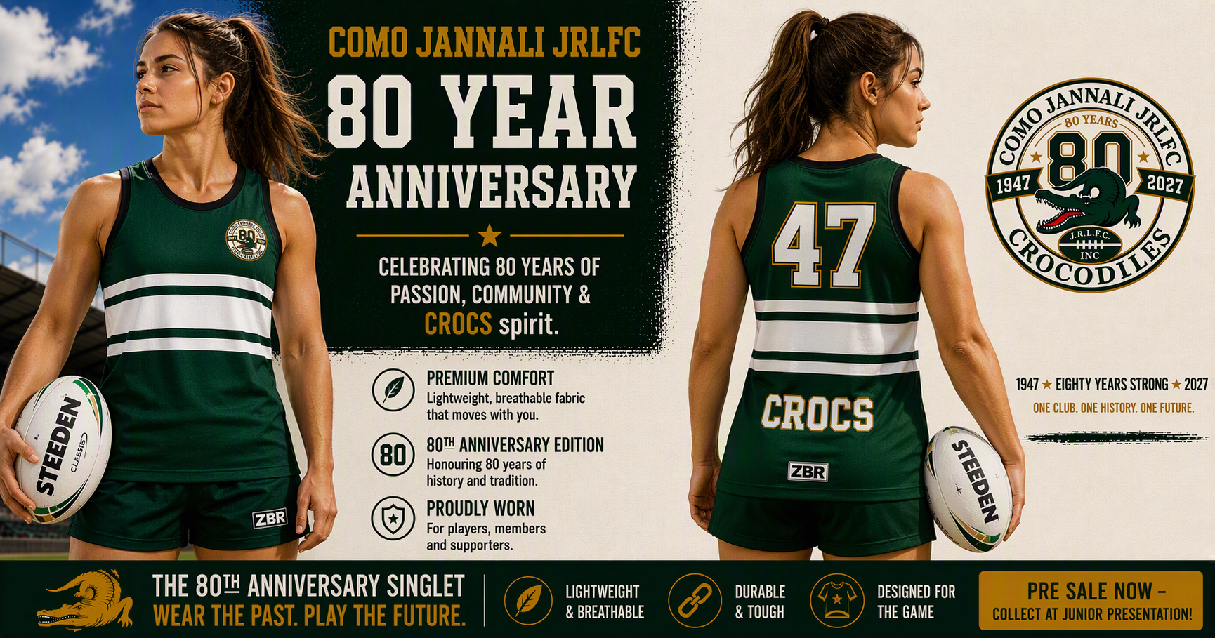 80th anniversary Training singlet (Green) - Limited edition - Image 2